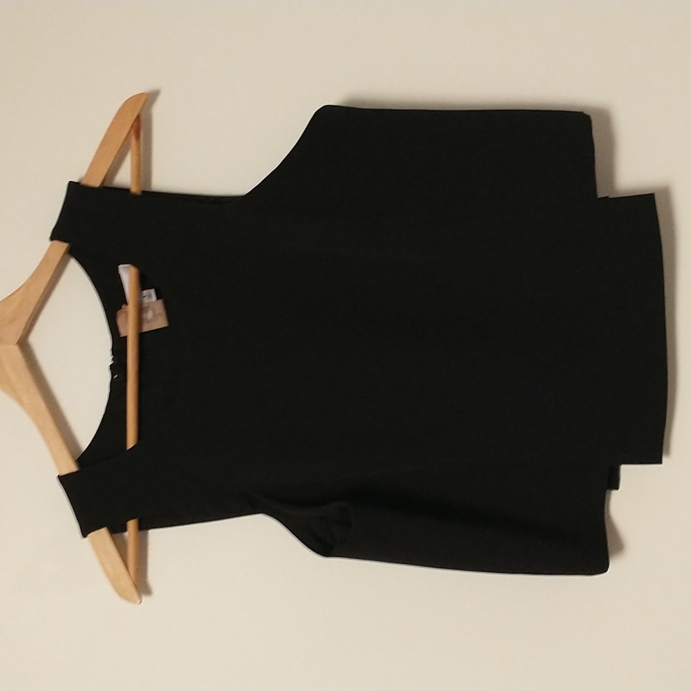 Milly Cady Black Structured Paneled Tank Blouse size 8